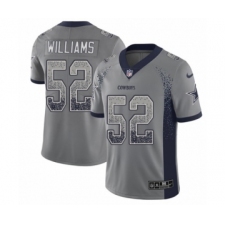 Men's Nike Dallas Cowboys #52 Connor Williams Limited Gray Rush Drift Fashion NFL Jersey
