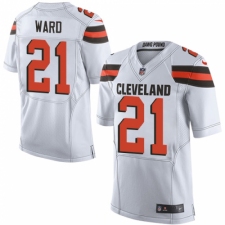 Men's Nike Cleveland Browns #21 Denzel Ward Elite White NFL Jersey