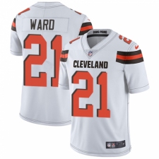 Men's Nike Cleveland Browns #21 Denzel Ward White Vapor Untouchable Limited Player NFL Jersey