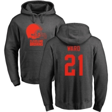 NFL Nike Cleveland Browns #21 Denzel Ward Ash One Color Pullover Hoodie