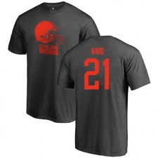 NFL Nike Cleveland Browns #21 Denzel Ward Ash One Color T-Shirt