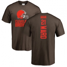 NFL Nike Cleveland Browns #21 Denzel Ward Brown Backer T-Shirt