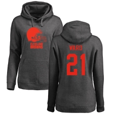 NFL Women's Nike Cleveland Browns #21 Denzel Ward Ash One Color Pullover Hoodie
