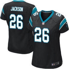 Women's Nike Carolina Panthers #26 Donte Jackson Game Black Team Color NFL Jersey
