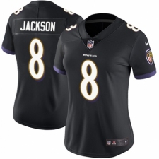 Women's Nike Baltimore Ravens #8 Lamar Jackson Black Alternate Vapor Untouchable Elite Player NFL Jersey