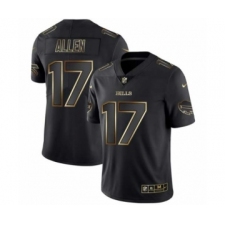 Men Buffalo Bills #17 Josh Allen Black Golden Edition 2019 Vapor Untouchable Limited Jersey