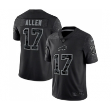 Men's Buffalo Bills #17 Josh Allen Black Reflective Limited Stitched Football Jersey