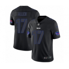 Men's Nike Buffalo Bills #17 Josh Allen Limited Black Rush Impact NFL Jersey