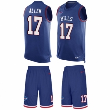 Men's Nike Buffalo Bills #17 Josh Allen Limited Royal Blue Tank Top Suit NFL Jersey