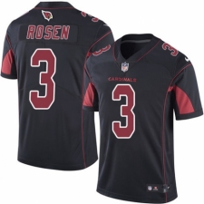 Men's Nike Arizona Cardinals #3 Josh Rosen Elite Black Rush Vapor Untouchable NFL Jersey