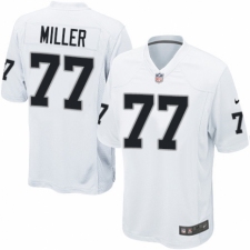 Men's Nike Oakland Raiders #77 Kolton Miller Game White NFL Jersey