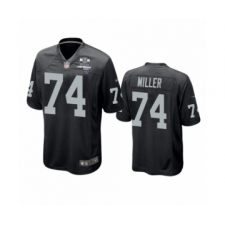 Men's Oakland Raiders #74 Kolton Miller Black 2020 Inaugural Season Game Jersey