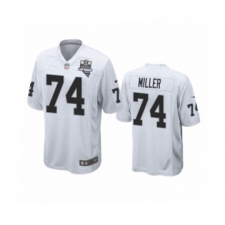 Men's Oakland Raiders #74 Kolton Miller White 2020 Inaugural Season Game Jersey