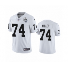 Men's Oakland Raiders #74 Kolton Miller White 2020 Inaugural Season Vapor Limited Jersey
