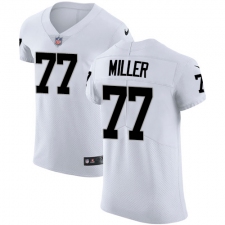 Mens Oakland Raiders Kolton Miller Nike White Vapor Untouchable Elite Jersey