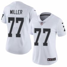 Women's Nike Oakland Raiders #77 Kolton Miller Game White NFL Jersey
