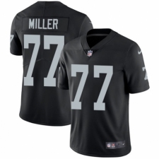 Youth Nike Oakland Raiders #77 Kolton Miller Black Team Color Vapor Untouchable Elite Player NFL Jersey