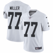 Youth Nike Oakland Raiders #77 Kolton Miller White Vapor Untouchable Elite Player NFL Jersey
