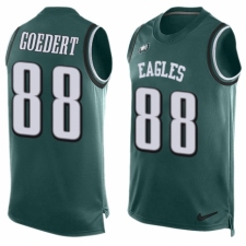 Men's Nike Philadelphia Eagles #88 Dallas Goedert Limited Midnight Green Player Name & Number Tank Top NFL Jersey