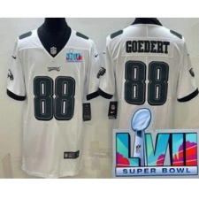 Men's Philadelphia Eagles #88 Dallas Goedert Limited White Super Bowl LVII Vapor Jersey