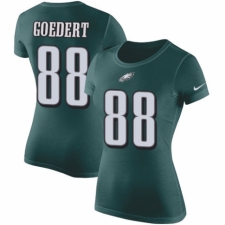 Women's Nike Philadelphia Eagles #88 Dallas Goedert Green Rush Pride Name & Number T-Shirt