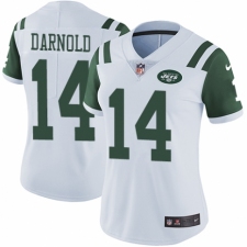 Women's Nike New York Jets #14 Sam Darnold White Vapor Untouchable Elite Player NFL Jersey