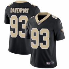 Men's Nike New Orleans Saints #93 Marcus Davenport Black Team Color Vapor Untouchable Limited Player NFL Jersey