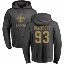 NFL Nike New Orleans Saints #93 Marcus Davenport Ash One Color Pullover Hoodie