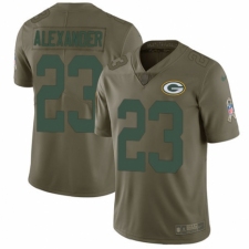 Youth Nike Green Bay Packers #23 Jaire Alexander Limited Olive 2017 Salute to Service NFL Jersey
