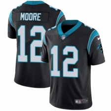 Men's Nike Carolina Panthers #12 D.J. Moore Black Team Color Vapor Untouchable Limited Player NFL Jersey