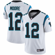 Men's Nike Carolina Panthers #12 D.J. Moore White Vapor Untouchable Limited Player NFL Jersey