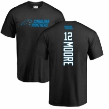 NFL Nike Carolina Panthers #12 D.J. Moore Black Backer T-Shirt