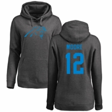 NFL Women's Nike Carolina Panthers #12 D.J. Moore Ash One Color Pullover Hoodie