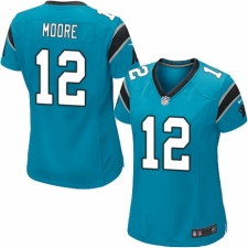 Women's Nike Carolina Panthers #12 D.J. Moore Game Blue Alternate NFL Jersey
