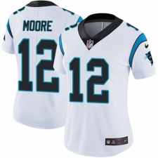 Women's Nike Carolina Panthers #12 D.J. Moore White Vapor Untouchable Elite Player NFL Jersey