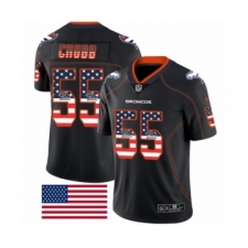 Men's Nike Denver Broncos #55 Bradley Chubb Limited Black Rush USA Flag NFL Jersey