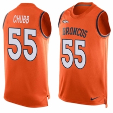 Men's Nike Denver Broncos #55 Bradley Chubb Limited Orange Player Name & Number Tank Top NFL Jersey
