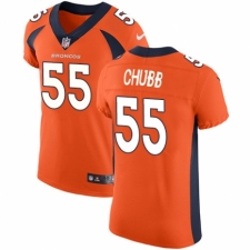 Men's Nike Denver Broncos #55 Bradley Chubb Orange Team Color Vapor Untouchable Elite Player NFL Jersey