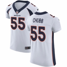 Men's Nike Denver Broncos #55 Bradley Chubb White Vapor Untouchable Elite Player NFL Jersey
