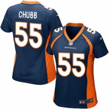 Women's Nike Denver Broncos #55 Bradley Chubb Game Navy Blue Alternate NFL Jersey