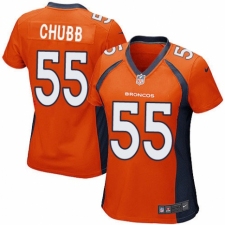 Women's Nike Denver Broncos #55 Bradley Chubb Game Orange Team Color NFL Jersey