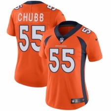 Women's Nike Denver Broncos #55 Bradley Chubb Orange Team Color Vapor Untouchable Limited Player NFL Jersey
