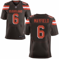 Men's Nike Cleveland Browns #6 Baker Mayfield Elite Brown Team Color NFL Jersey