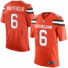 Men's Nike Cleveland Browns #6 Baker Mayfield Elite Orange Alternate NFL Jersey