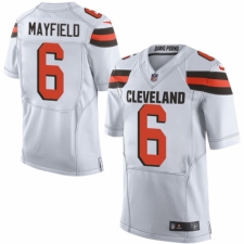 Men's Nike Cleveland Browns #6 Baker Mayfield Elite White NFL Jersey