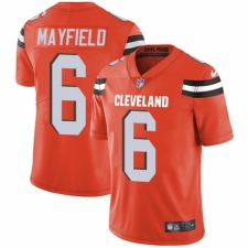 Men's Nike Cleveland Browns #6 Baker Mayfield Orange Alternate Vapor Untouchable Limited Player NFL Jersey