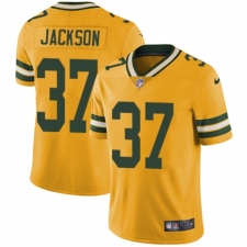 Men's Nike Green Bay Packers #37 Josh Jackson Elite Gold Rush Vapor Untouchable NFL Jersey