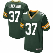 Men's Nike Green Bay Packers #37 Josh Jackson Elite Green Team Color NFL Jersey