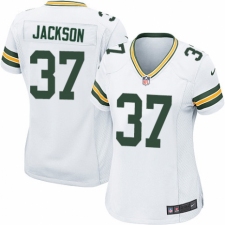 Women's Nike Green Bay Packers #37 Josh Jackson Game White NFL Jersey