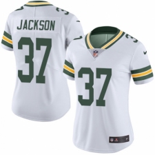 Women's Nike Green Bay Packers #37 Josh Jackson White Vapor Untouchable Elite Player NFL Jersey